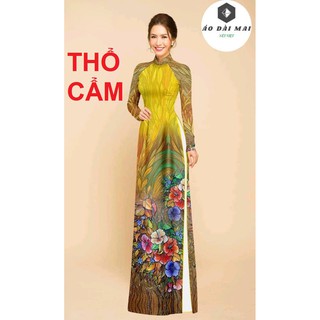 NM-ÁO DÀI TRUYỀN THỐNG MAY SẴN ĐỦ SIZE-HỌA TIẾT THỔ CẨM