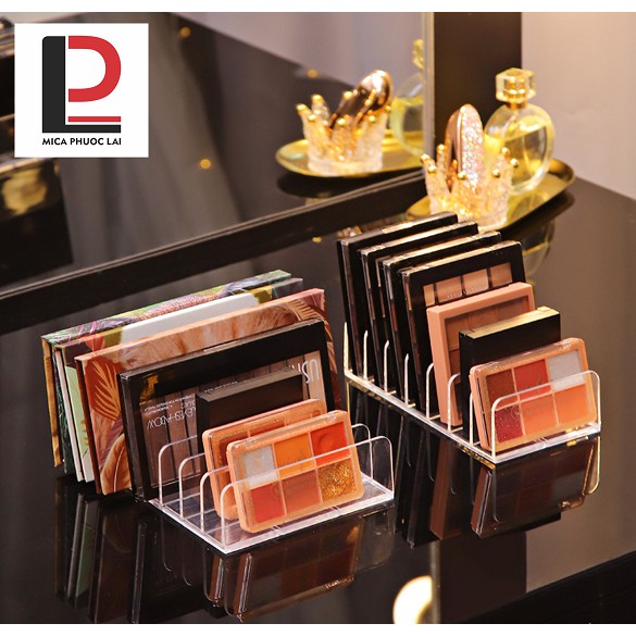 Kệ mica/ Giá để phấn mắt, khay acrylic đựng mỹ phẩm