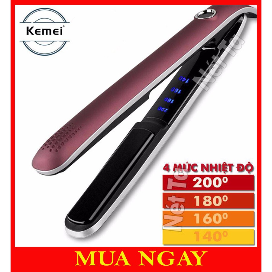 Máy Duỗi Tóc 4 Mức Điều Chỉnh Nhiệt Độ Kemei 2203