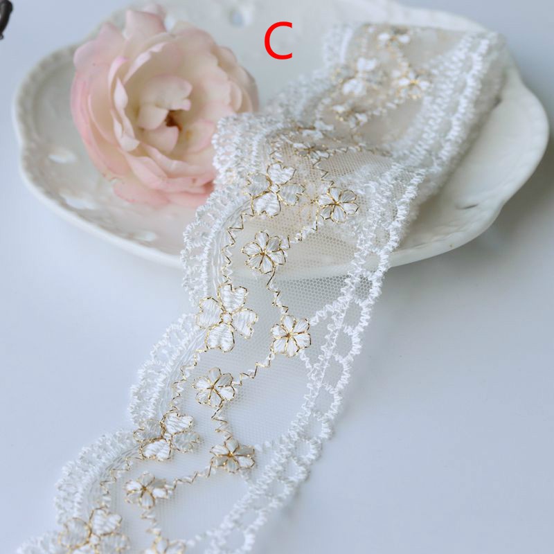 Dây Ruy Băng Ren Thêu Hoa Trang Trí Rèm Cửa/Tiệc Cưới DIY