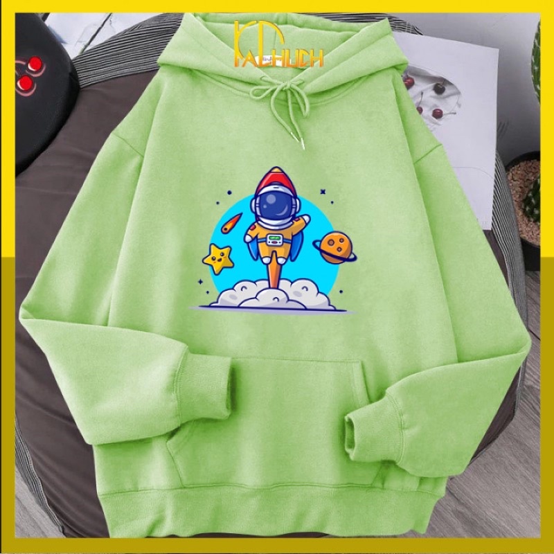 Áo hoodie unisex in phi hành gia Ms02, có 12 màu lựa chọn size từ 40-70kg chất liệu vải nỉ