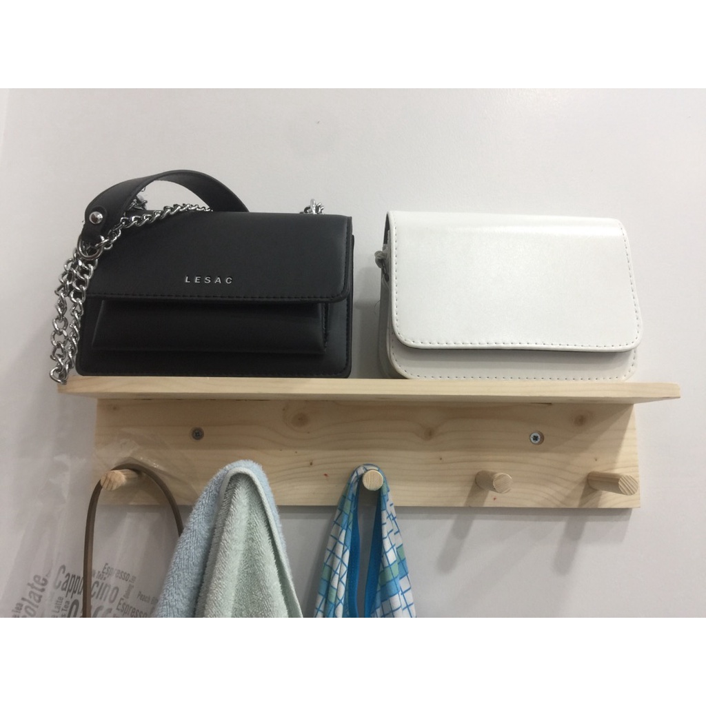 Kệ gỗ treo tường - Móc Quần Áo-  Kệ Trang Trí Decor Phòng Ngủ LIKEROOM