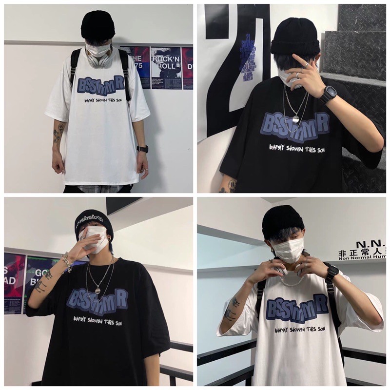 Áo thun tay lỡ dáng rộng unisex dưới 75kg - Bsstmmr | BigBuy360 - bigbuy360.vn