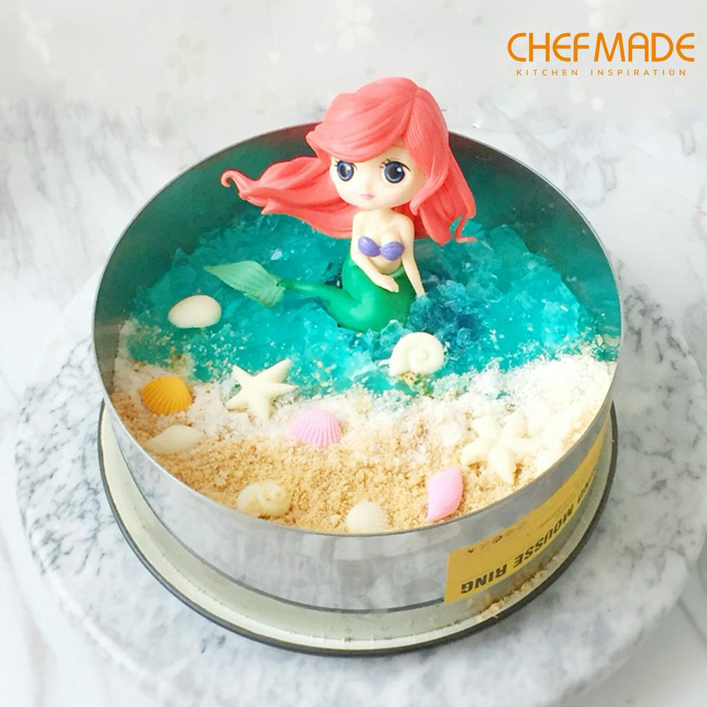 Khuôn làm bánh CHEF MADE WK9311/ WK9312/ WK9313 hình tròn 3 kích thước 4-6-8" bằng thép không gỉ