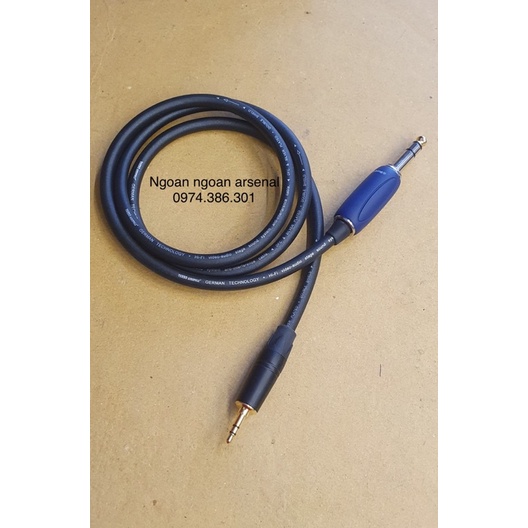 dây tín hiệu chuyển jack 3,5 ra jack 6,5 ly (6 ly) stereo dây mạ bạc cao cấp