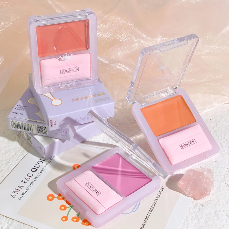 [Hàng mới về] Kem má hồng Suikone tông màu Nude tự nhiên lấp lánh | BigBuy360 - bigbuy360.vn