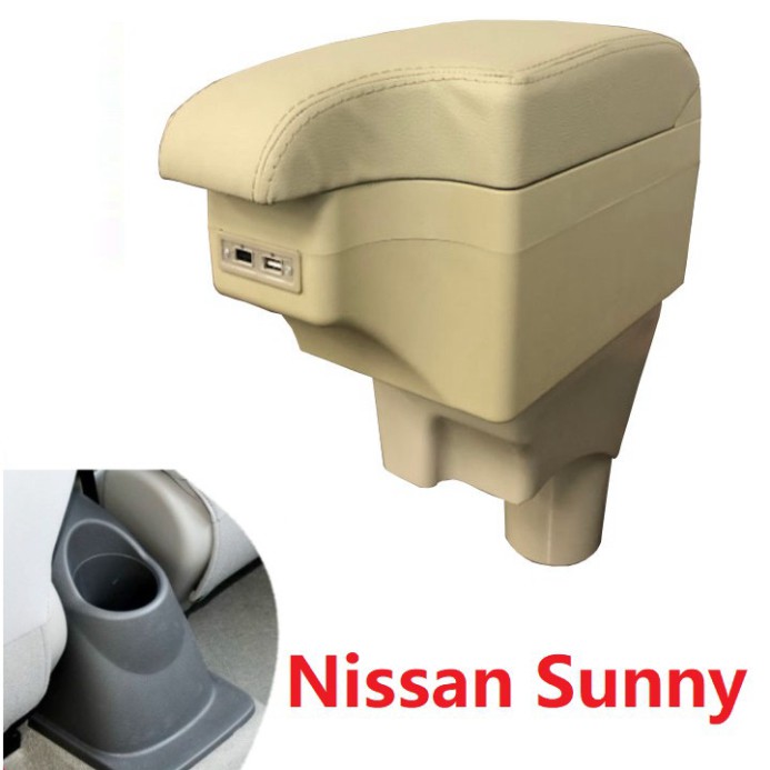 Sản Phẩm Hộp tỳ tay ô tô cao cấp Nissan Sunny tích hợp 6 cổng USB .