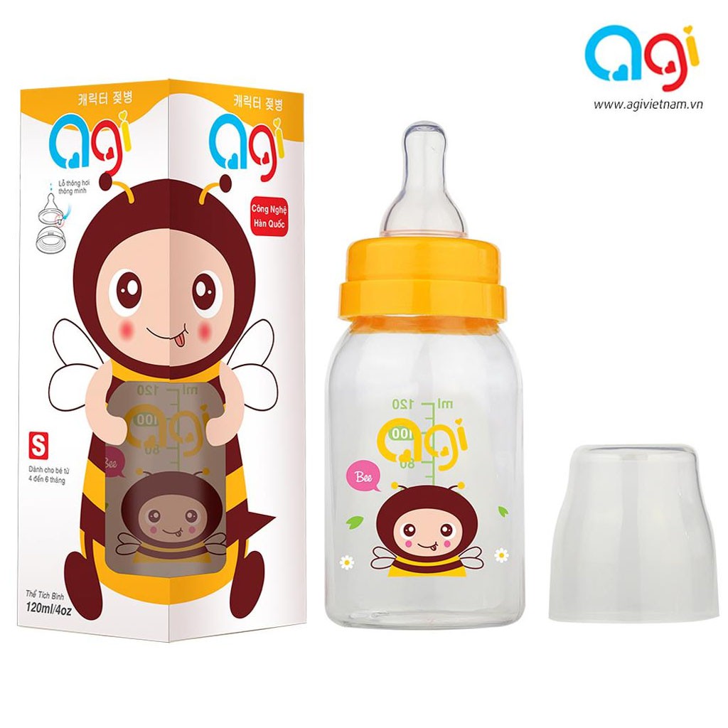 BÌNH SỮA AGI PP CỔ NHỎ 140ML