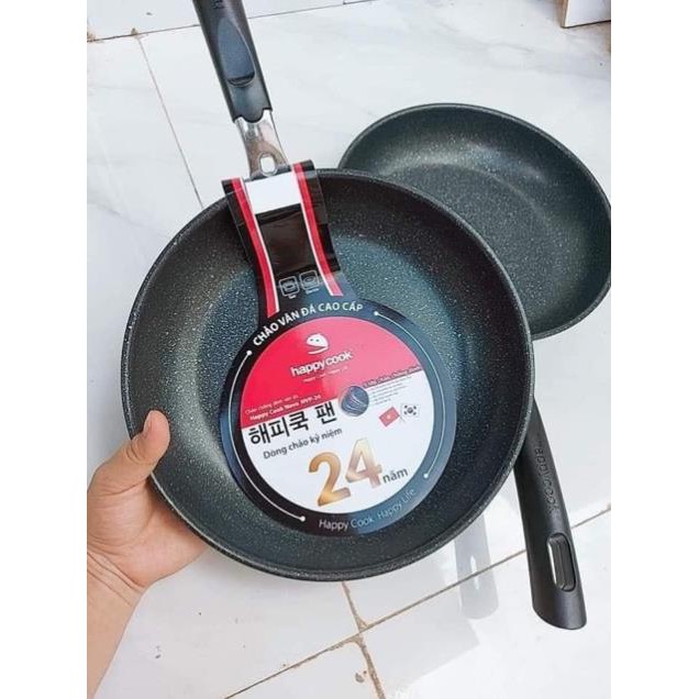 CHẢO ĐÁ CHỐNG DÍNH HAPPY COOK 24cm/26cm/28cm (24 cm/26 cm) - Dòng chảo đặc biệt kỷ niệm 24 năm