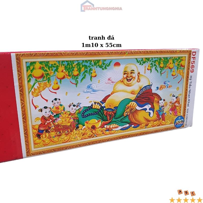 Tranh đính đá, tranh thêu chữ thập phật di lạc