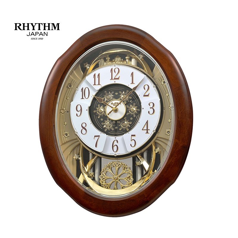 Đồng hồ Rhythm Magic Motion 4MH884WD06 Kt 43 x 53 x 13cm, Dùng PIN