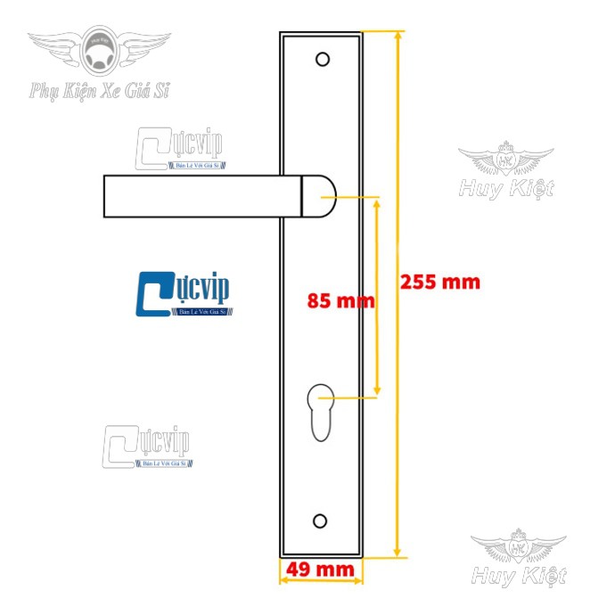 [GIÁ HỦY DIỆT] Ổ Khóa Cửa Chính Tay Gạt Cho Cửa Gỗ, Cửa Sắt, Cửa Nhôm Five Stars 001White MS3202