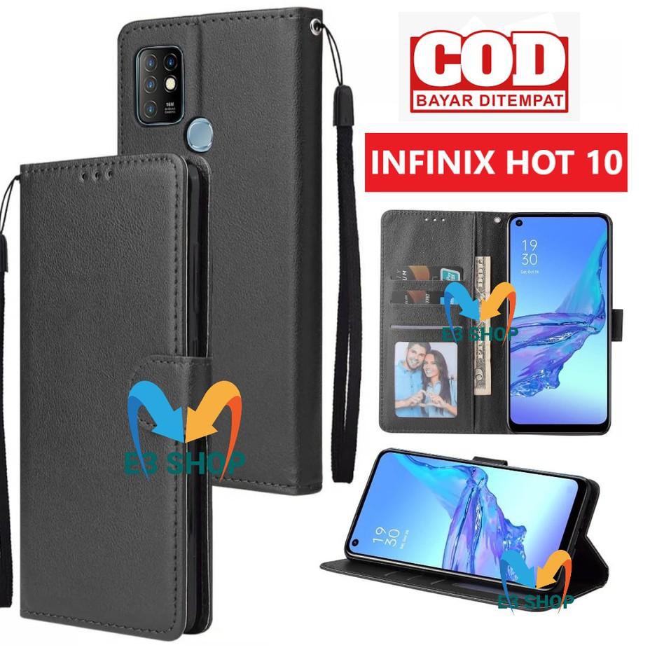 Bao Da Điện Thoại Nắp Lật Kèm Ngăn Đựng Thẻ Cho Infinix Hot 10 Mobile