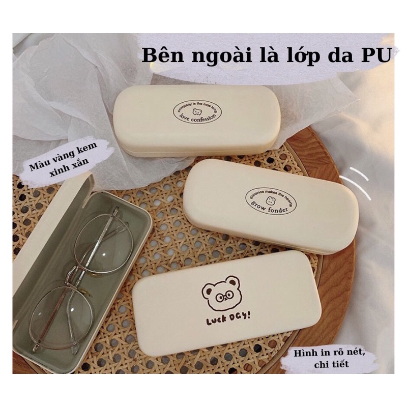 Hộp đựng kính hoạt hình dễ thương bằng da Pu giá rẻ