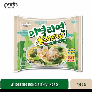 Mì koreno rong biển vị ngao 1 thùng 24 gói date mới nhất