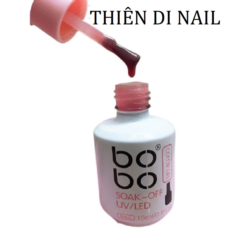 Sơn thạch Bobo màu hồng baby, sơn gel thạch hồng Thiên Di Nail