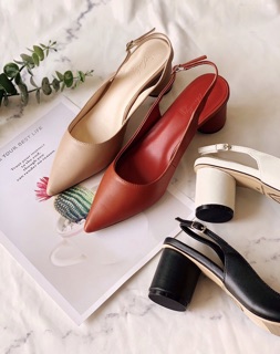 Giày sandal bít mũi gót tròn 5p