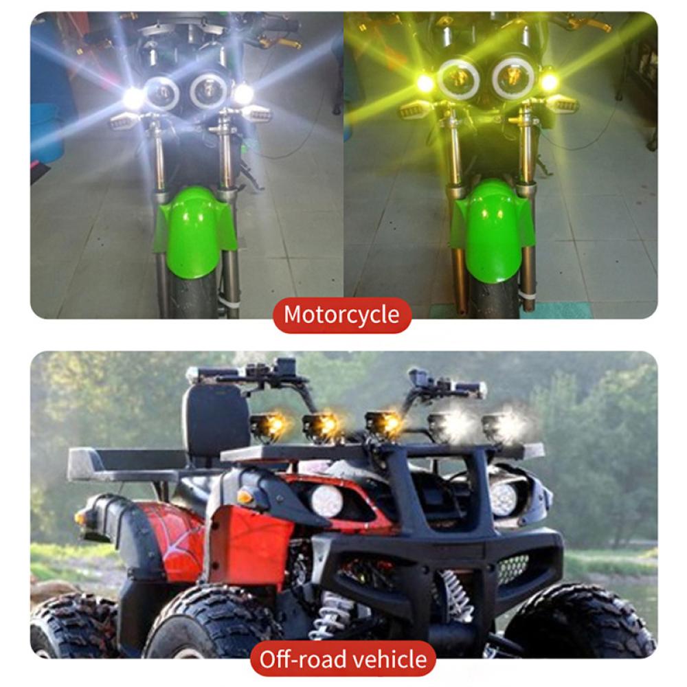 1 Đèn Pha Chống Sương Mù Ánh Sáng Trắng / Vàng + Đỏ 9V-36V C1X1 Dành Cho Xe Mô Tô