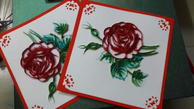 THIỆP GIẤY XOẮN (QUILLING) THANKS