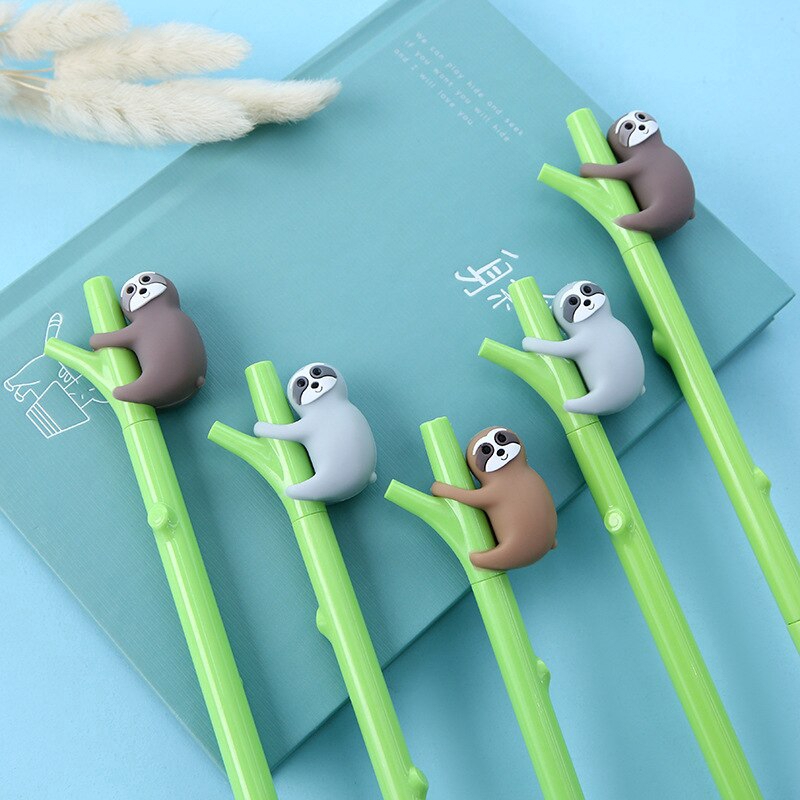 Bút mực gel ngòi 0.5mm hình cây xanh kèm động vật