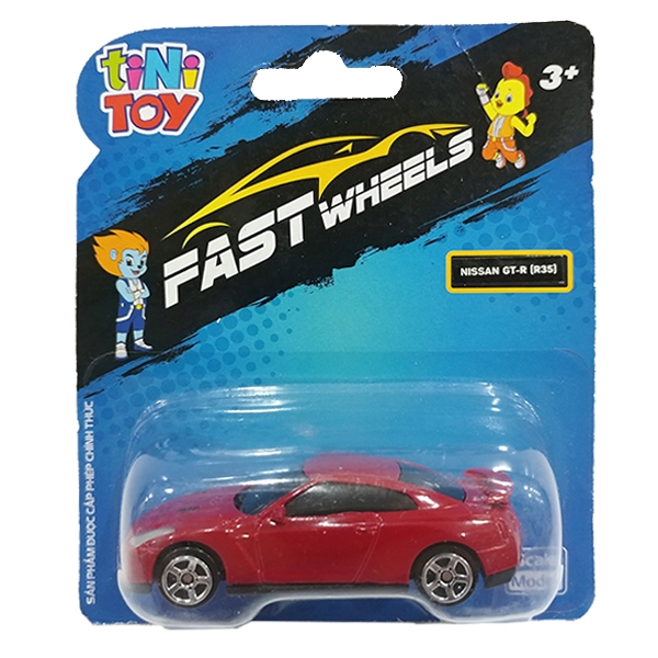 Đồ Chơi Xe Tốc Độ FastWheels 3 Inch - 342000S - Nissan GT-R (R35) - Màu Đỏ - tiniToy