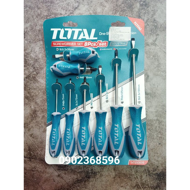 Bộ 8 tua vít các loại TOTAL THT250608 (CN)