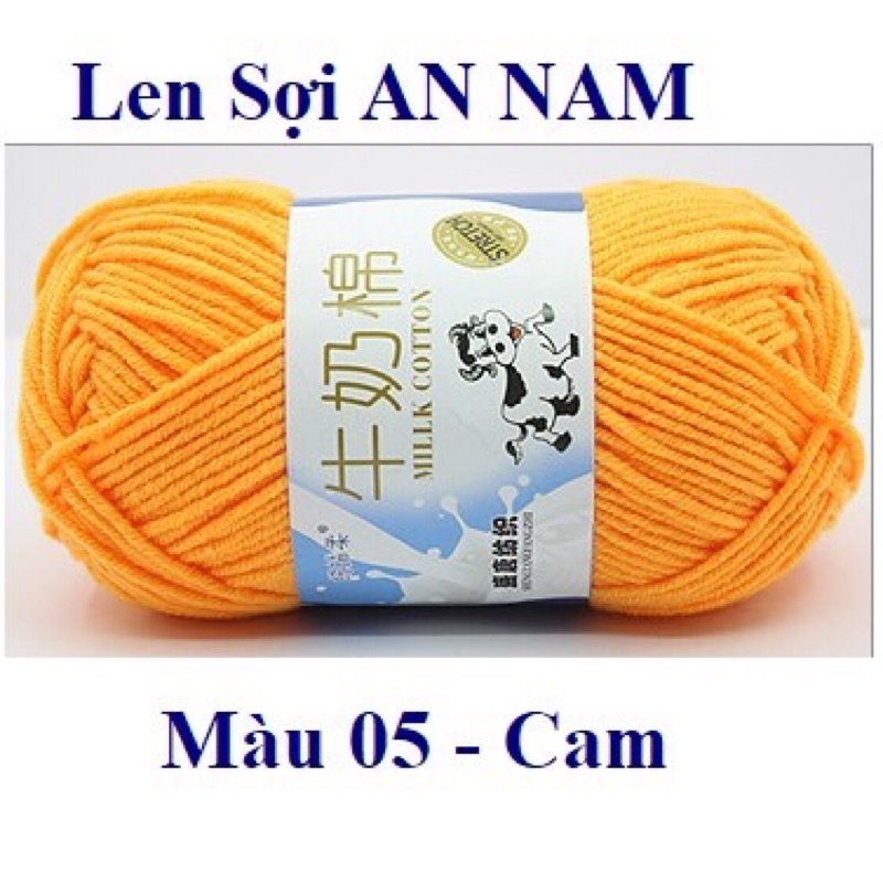 [NGẪU NHIÊN 20 cuộn] Len Cuộn Đan Móc Khăn Áo Mũ - Milk Bò