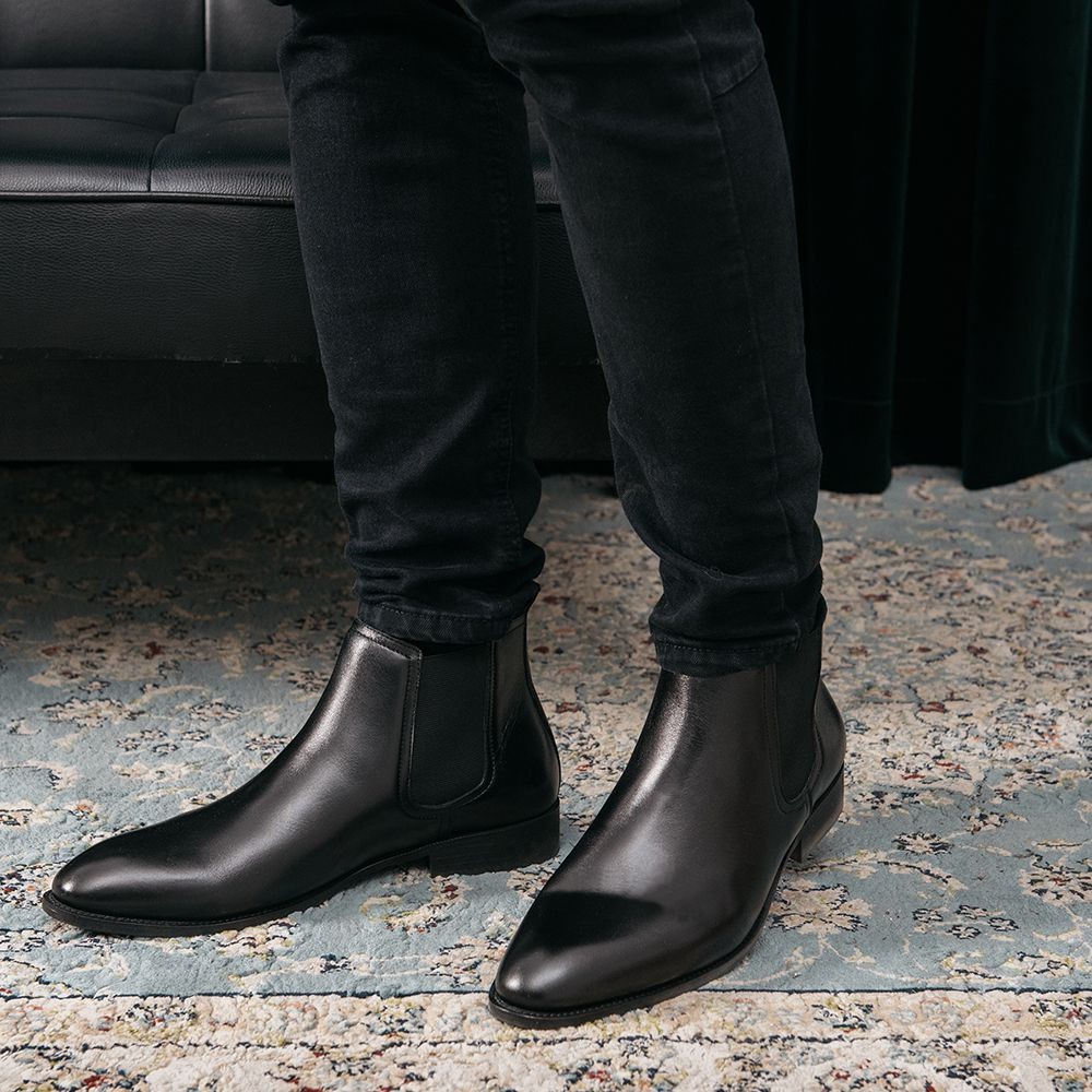 Giày Boots Nam Cổ Cao Da Trơn Cao Cấp Chelsea Boot | BigBuy360 - bigbuy360.vn