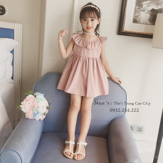 Đầm cho bé dáng xinh chất đũi cao cấp dp6 siêu đẹp