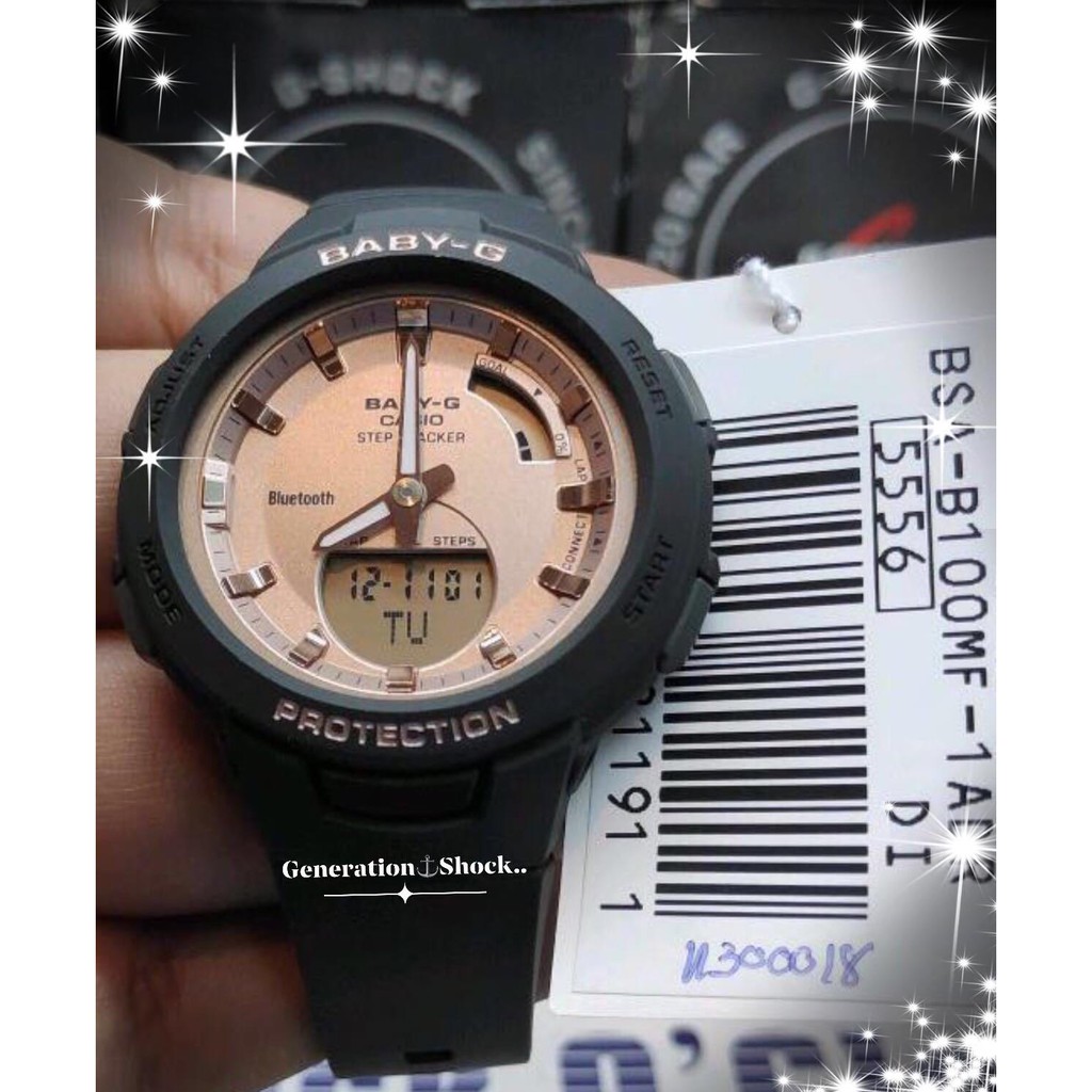 Đồng hồ nữ Casio Baby-G Nữ BSA-B100MF-1A chính hãng - chống nước độ sâu 50m - BH Pin