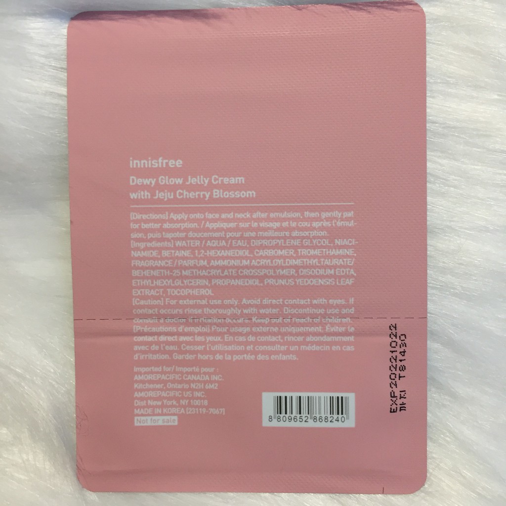 Sample các loại của hãng INNISFREE - 1ML