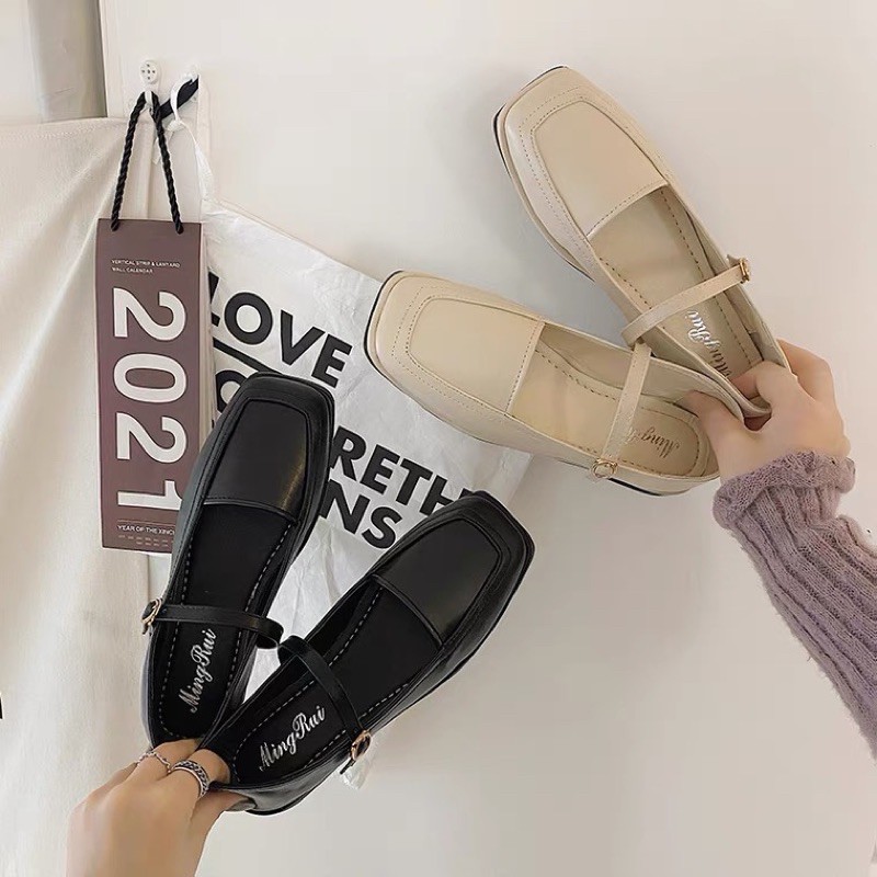 GIÀY BÚP BÊ GIÀY BỆT THỜI TRANG NỮ_GIÀY DA CHỐNG THẤM OXFORD VINTAGE XINH XẮN