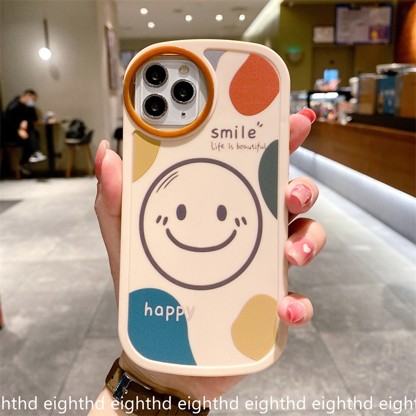 Ốp Điện Thoại Silicon Mềm Hình Mặt Cười Hoạt Hình Cho iPhone 13 12 11 Pro Max X XR Xs Max 7 8 Plus SE 2020