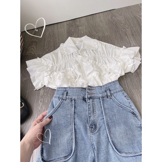 Áo kiểu bèo đính ngọc
