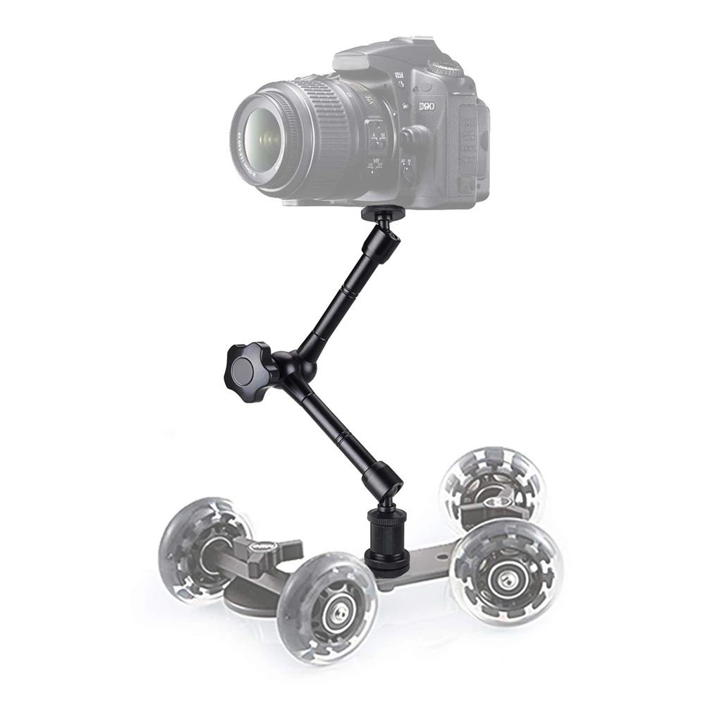 Kẹp/ Cánh tay gắn đèn flash máy ảnh 11 inch có thể điều chỉnh tiện dụng cho Dslr