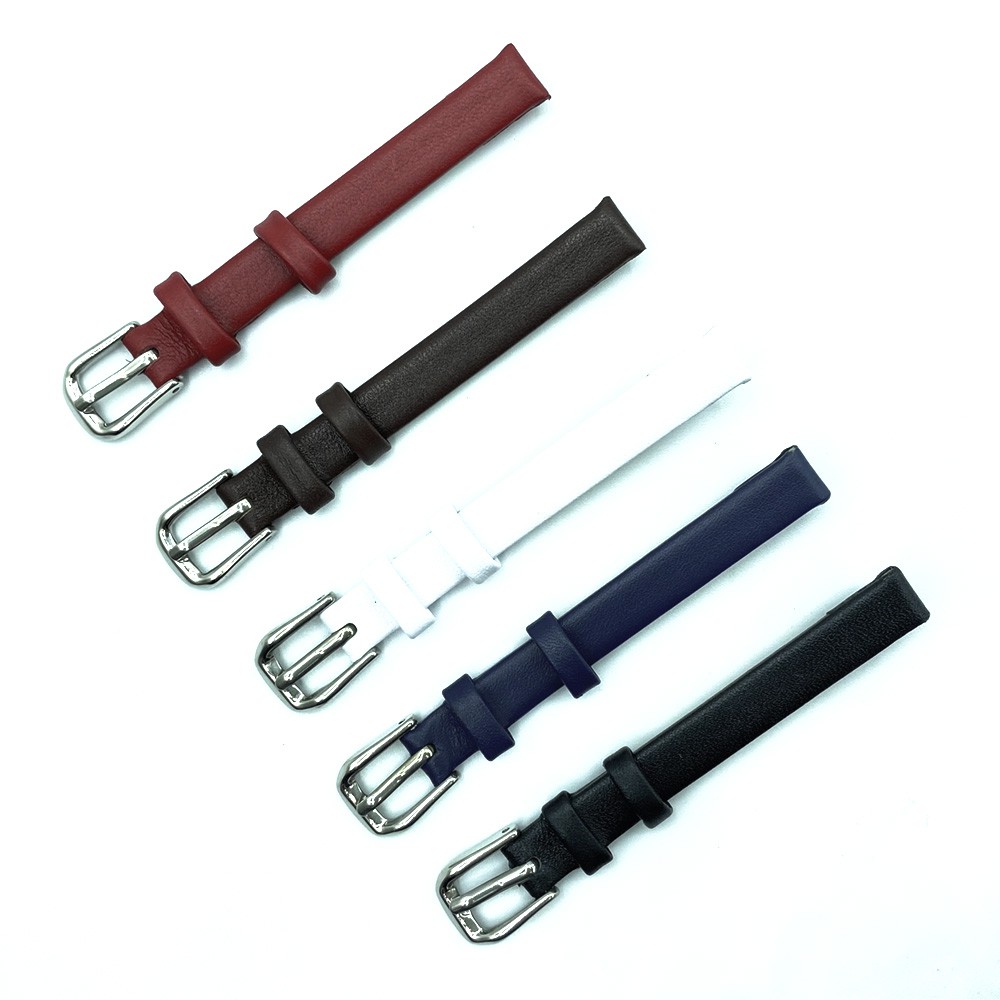 Dây Đeo Bằng Da Thật Kích Thước 6mm 8mm 10mm 12mm 14mm 16mm 18mm Cho Đồng Hồ Nữ