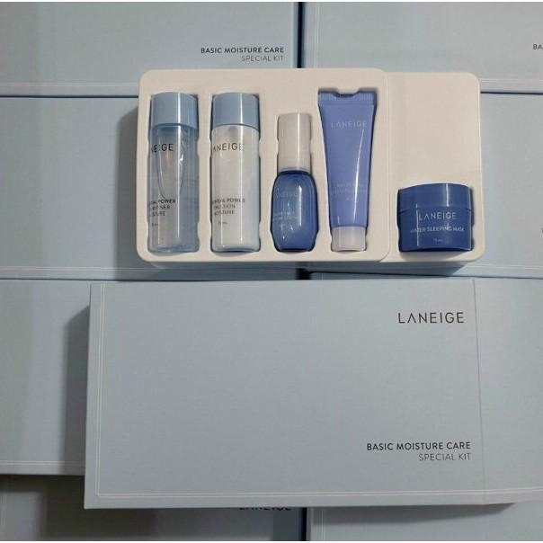 Set 5 Món Laneige Moisture Care Travel Kit - Dưỡng Ẩm, Cấp Nước, Chăm Sóc Da Hiệu Quả