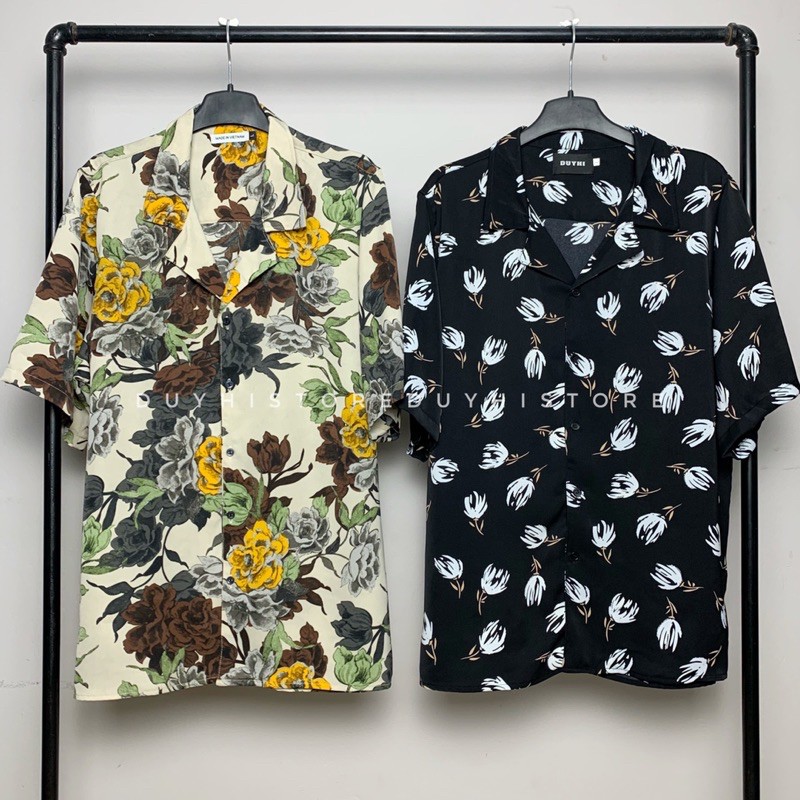 Áo sơ mi cộc tay Nụ Hoa / Áo sơ mi unisex nam nữ form rộng / Ảnh thật | BigBuy360 - bigbuy360.vn
