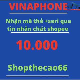 Thẻ cào Vinaphone 10k nhận mã thẻ + seri