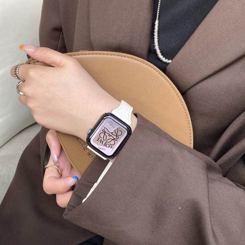 Dây Da Đeo Đồng Hồ Thông Minh Apple iWatch series 6 5 SE 4 3 2 44mm 40mm 42mm 38mm T500 PLUS HW22pro HW26 M26plus