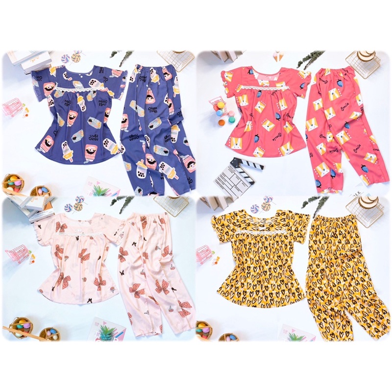 Đồ bộ tole - Đồ bộ lanh quần dài 9 tấc tay ngắn bèo