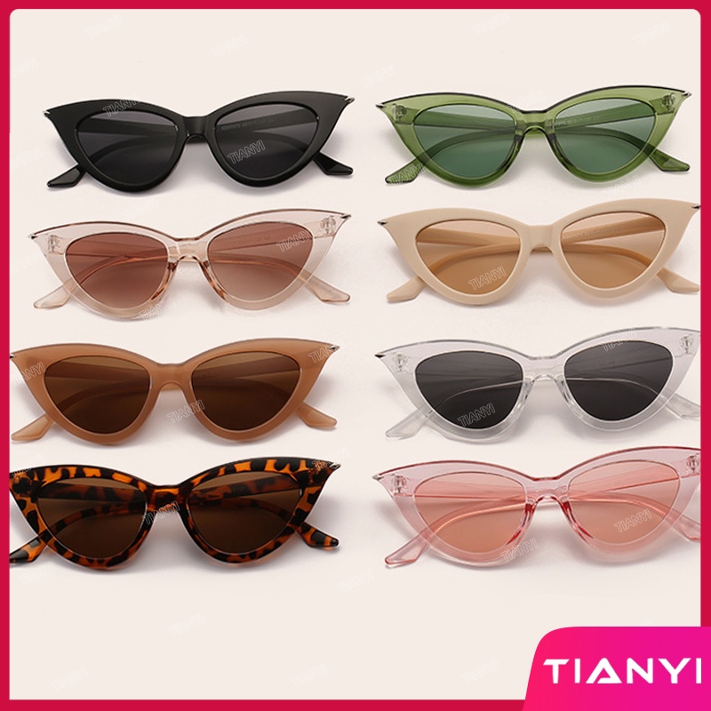 2021 NEW Hip-hop Small Cat Eye Sunglasses Fashion Women Eyeglasses with Retro Style Shades glasses