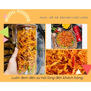Mực sốt bơ tỏi, khô mực tỏi ớt loại đặc biệt, thơm ngon, an toàn thực phẩm nhà Nudufoods