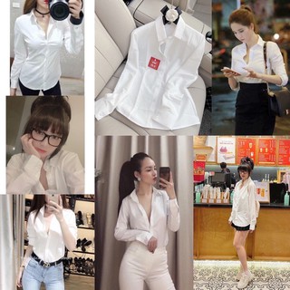 Áo Sơ Mi Trắng Dài Tay (hình thật)