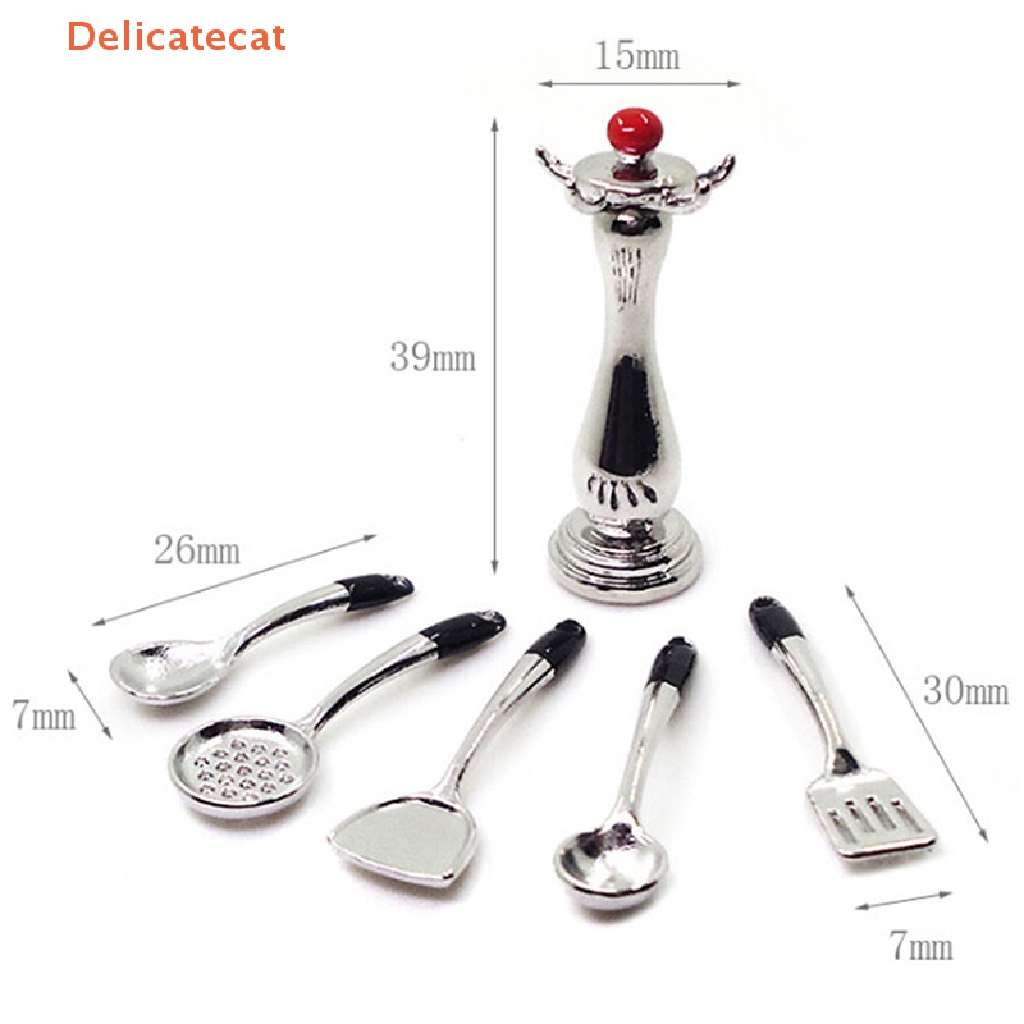 Bộ 6 Dụng Cụ Nấu Ăn Nhà Búp Bê Tỉ Lệ 1: 12