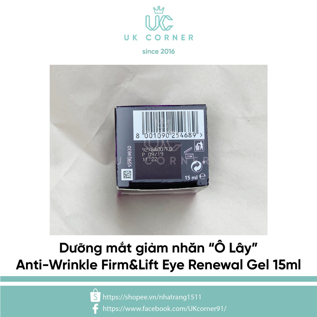 Dưỡng mắt giảm nhăn B3 0Iay Anti-wrinkle Firm and Lift Eye Renewal Gel 15mL | BigBuy360 - bigbuy360.vn