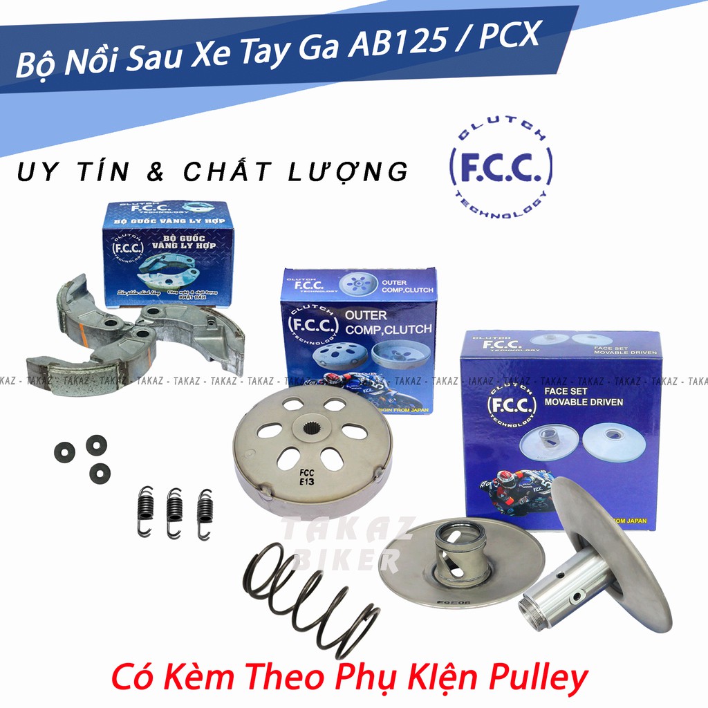 Bộ Nồi Sau FCC Xe Air blade 125 - PCX Đời 2013 - Có Pulley Hàng FCC