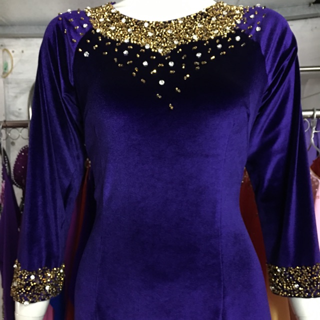 Áo dài nhung cho mẹ,bà sui