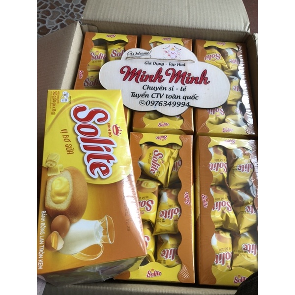Bánh bông lan cuộn solite lá dứa,🍓dâu  20 gói