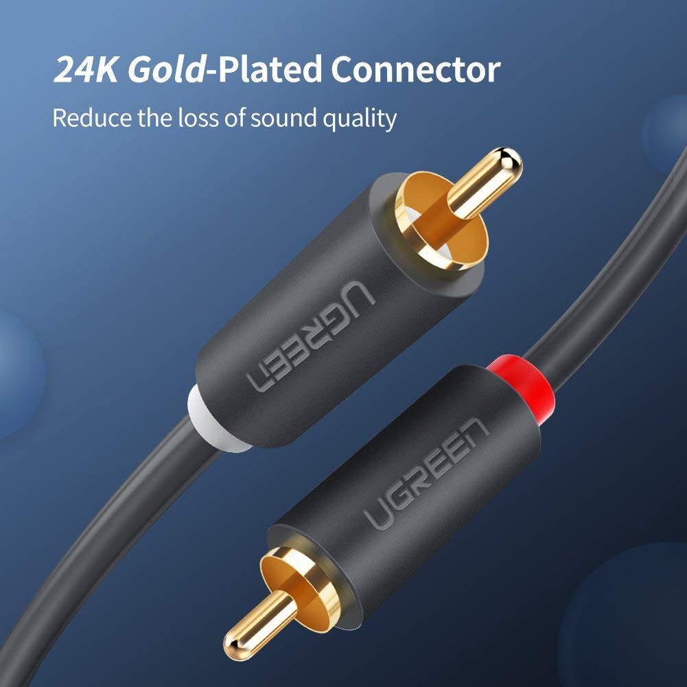 Dây cáp AV 2 đầu hoa sen RCA dài 1.5M Ugreen 10517